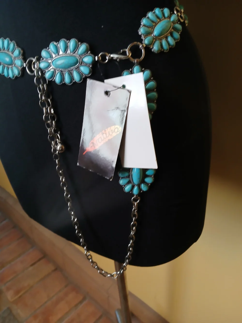 Turquoise Western Concho Chain Belt